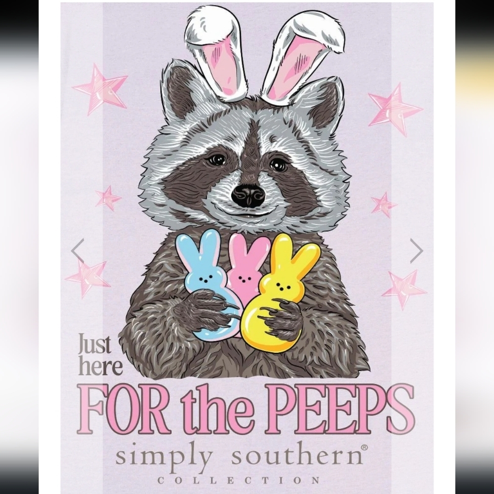 Simply Southern Here For Peeps Easter T-Shirt - Picture 3 of 5